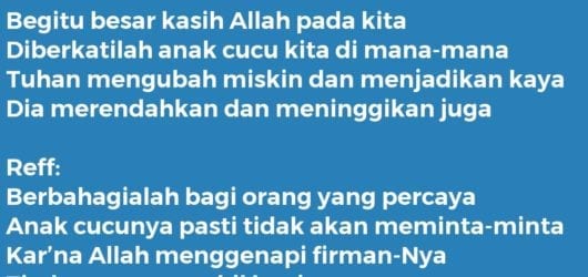 BEGITU BESAR KASIH ALLAH