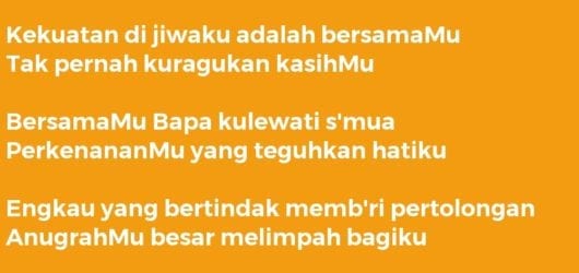 BersamaMu Bapa Kulewati S’mua