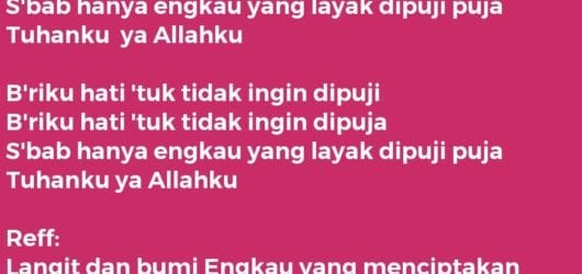 B’RI HATI ‘TUK TIDAK INGIN DIPUJI