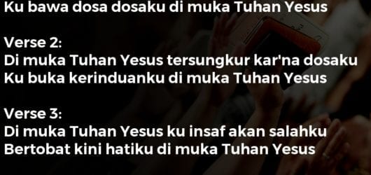 Di Muka Tuhan Yesus