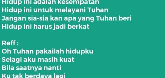 Hidup Ini Adalah Kesempatan