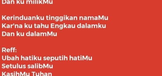 Jadi Seperti-Mu (Ubah Hatiku Seputih Hati-Mu)