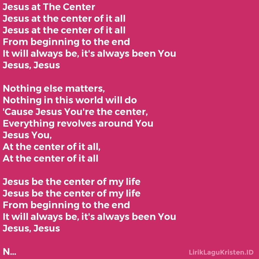 Jesus at The Center