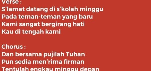 SELAMAT DATANG DI SEKOLAH MINGGU