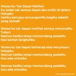 Walau Ku Tak Dapat Melihat • LIRIK LAGU KRISTEN