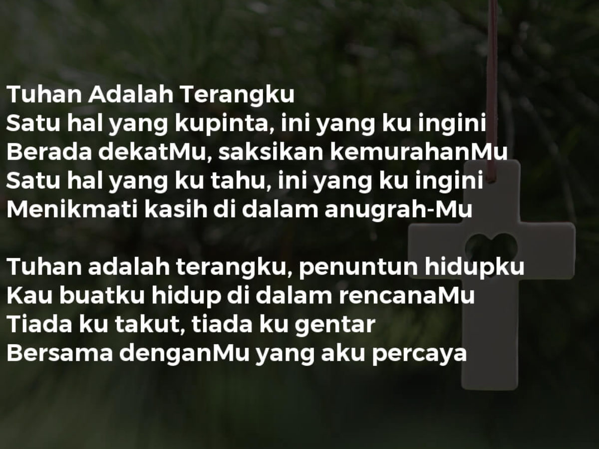 Tuhan Adalah Terangku Lirik Lagu Kristen