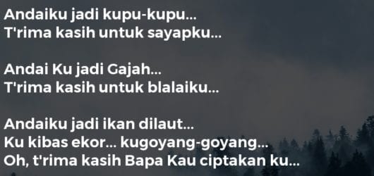 ANDAIKU JADI KUPU-KUPU