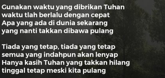 GUNAKAN WAKTU YANG DIBRIKAN TUHAN