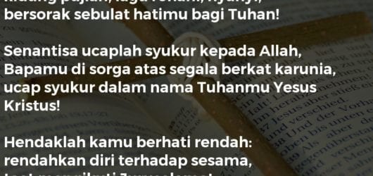 Hendaklah Kamu Penuh Dengan Roh