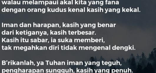 Kasih Tuhan Yesus Tiada Bertepi