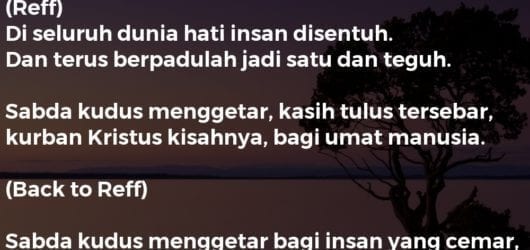 Sabda Kudus Menggetar