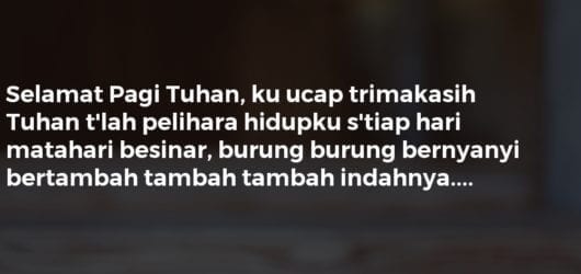 SELAMAT PAGI TUHAN