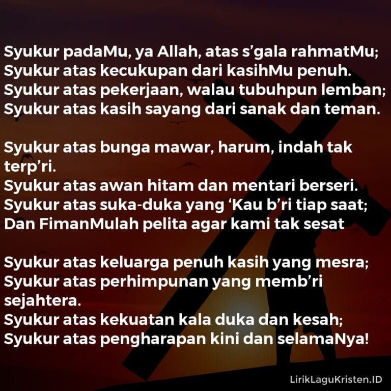 Syukur Padamu, Ya Allah • LIRIK LAGU KRISTEN