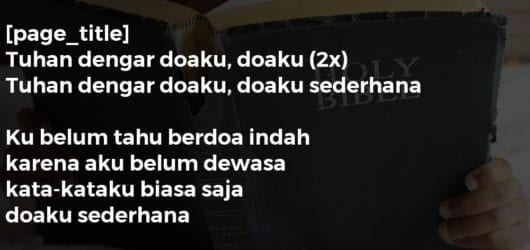 TUHAN DENGAR DOAKU