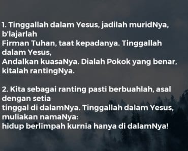 Tinggallah Dalam Yesus