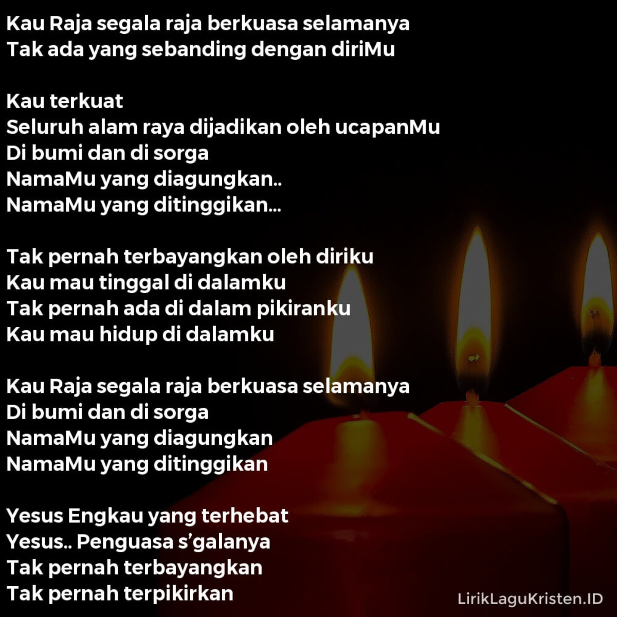 Tak Pernah Terbayangkan Lirik Lagu Kristen