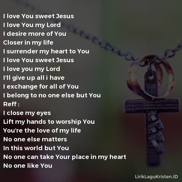 I Love You Sweet Jesus