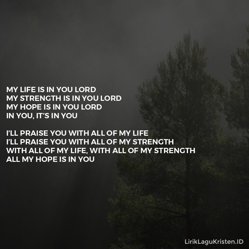 My Life Is In You Lord