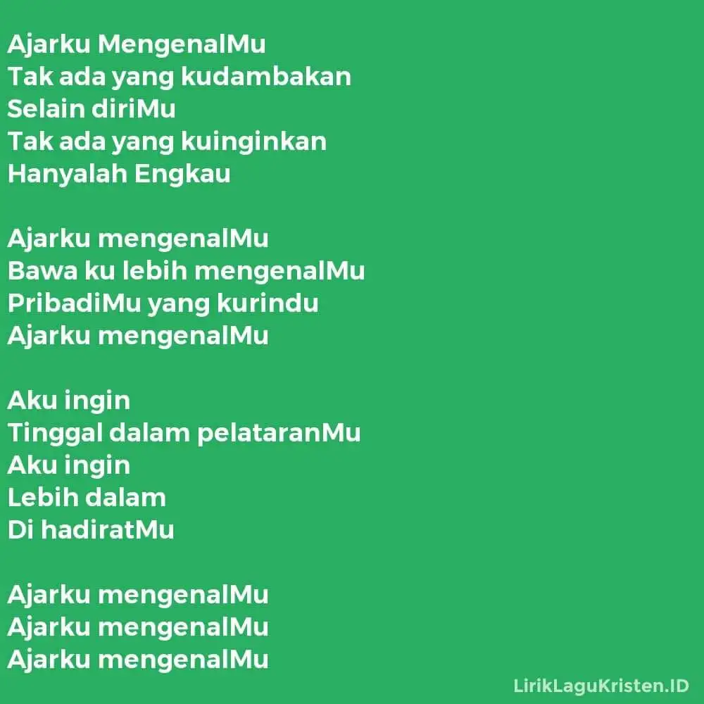Ajarku MengenalMu