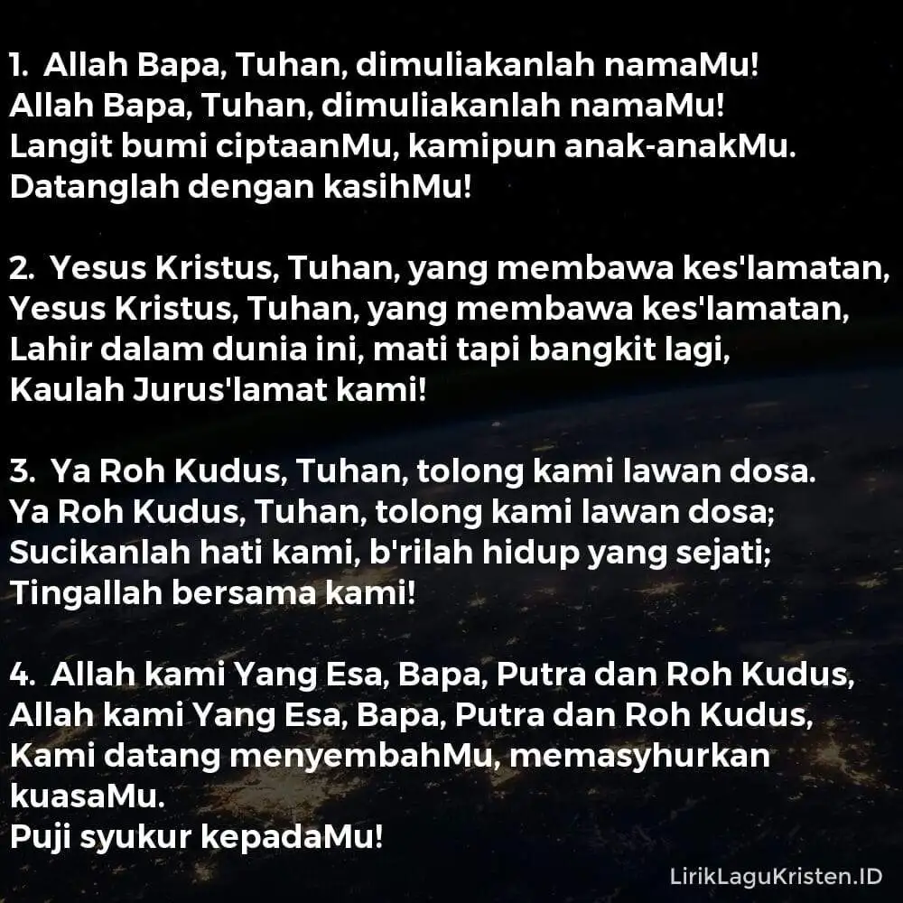 Allah Bapa, Tuhan