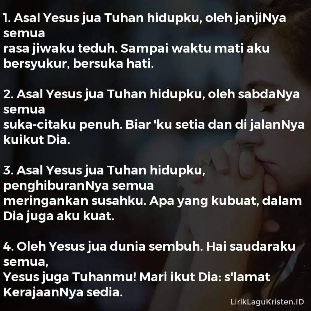 Asal Yesus Jua Tuhan Hidupku