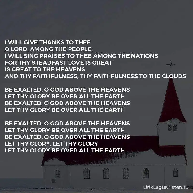 Be Exalted Oh God