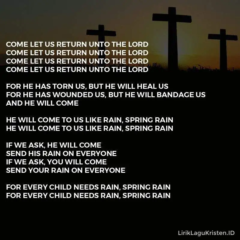Come Let Us Return