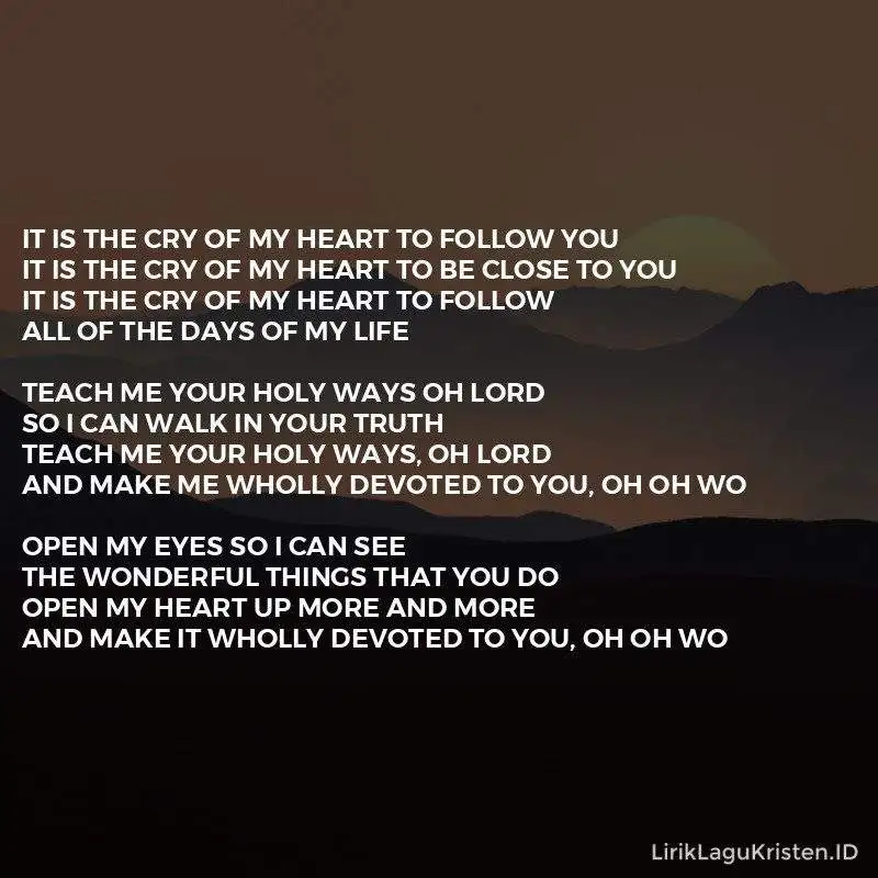 Cry Of My Heart