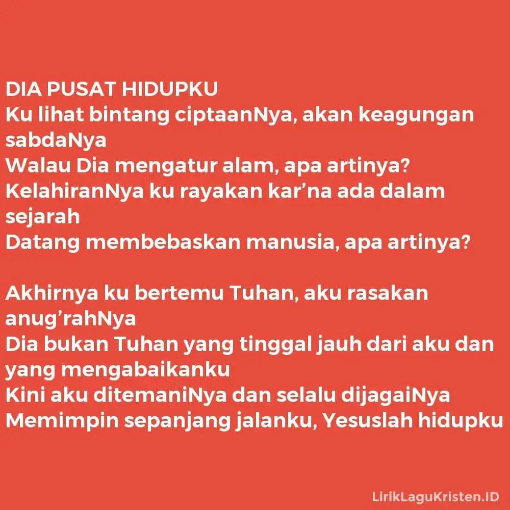 DIA PUSAT HIDUPKU