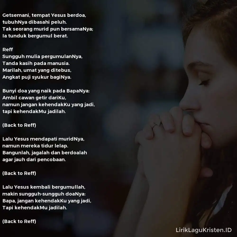 Getsemani, Tempat Yesus Berdoa