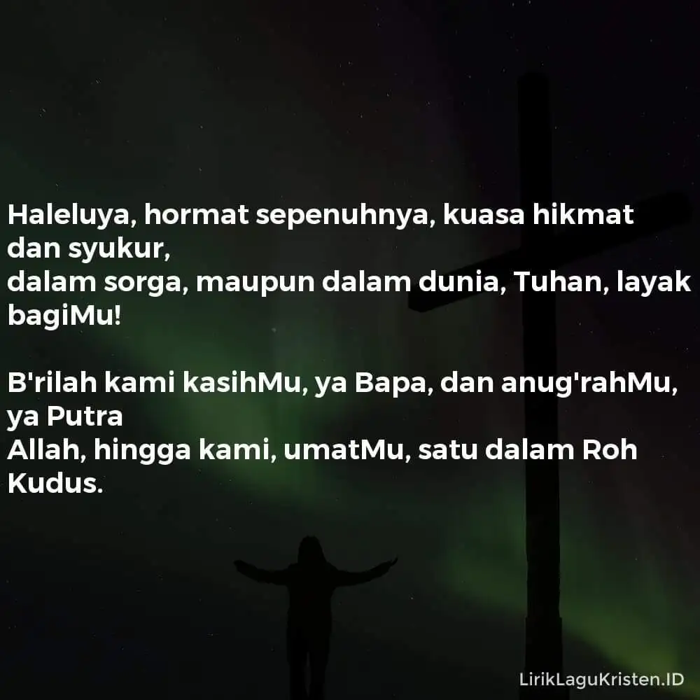 Haleluya, Hormat Sepenuhnya