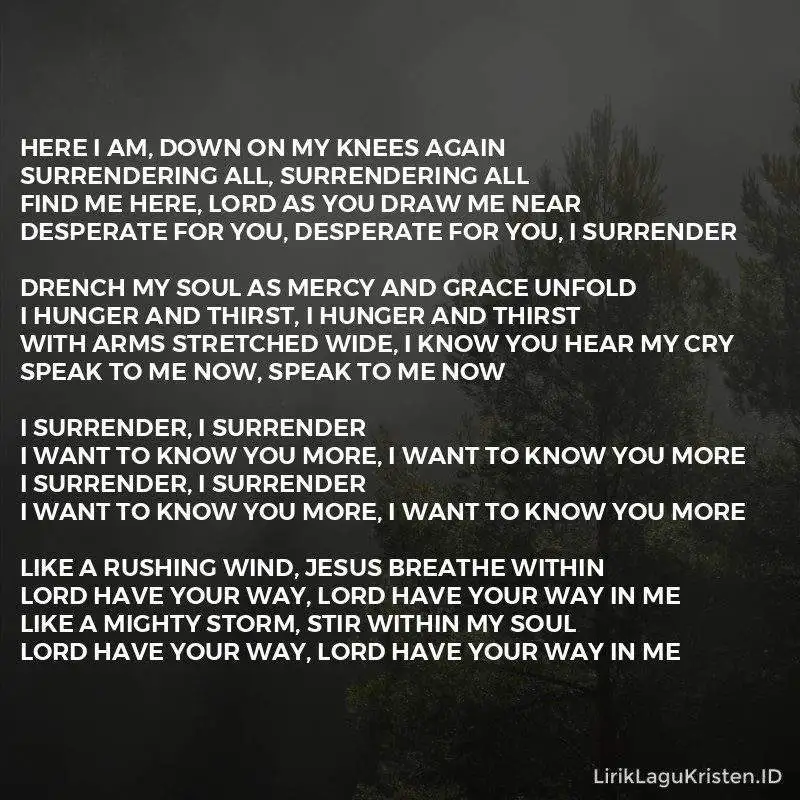 I Surrender