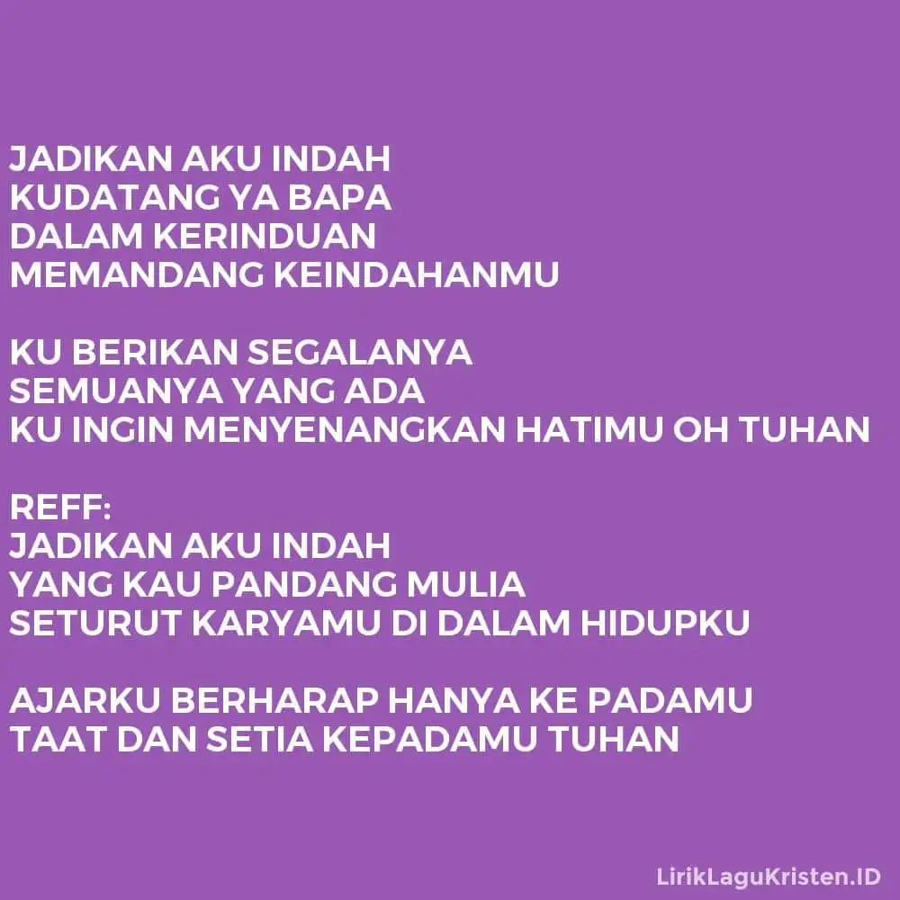 JADIKAN AKU INDAH
