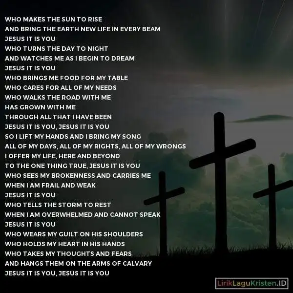 Jesus It Is You