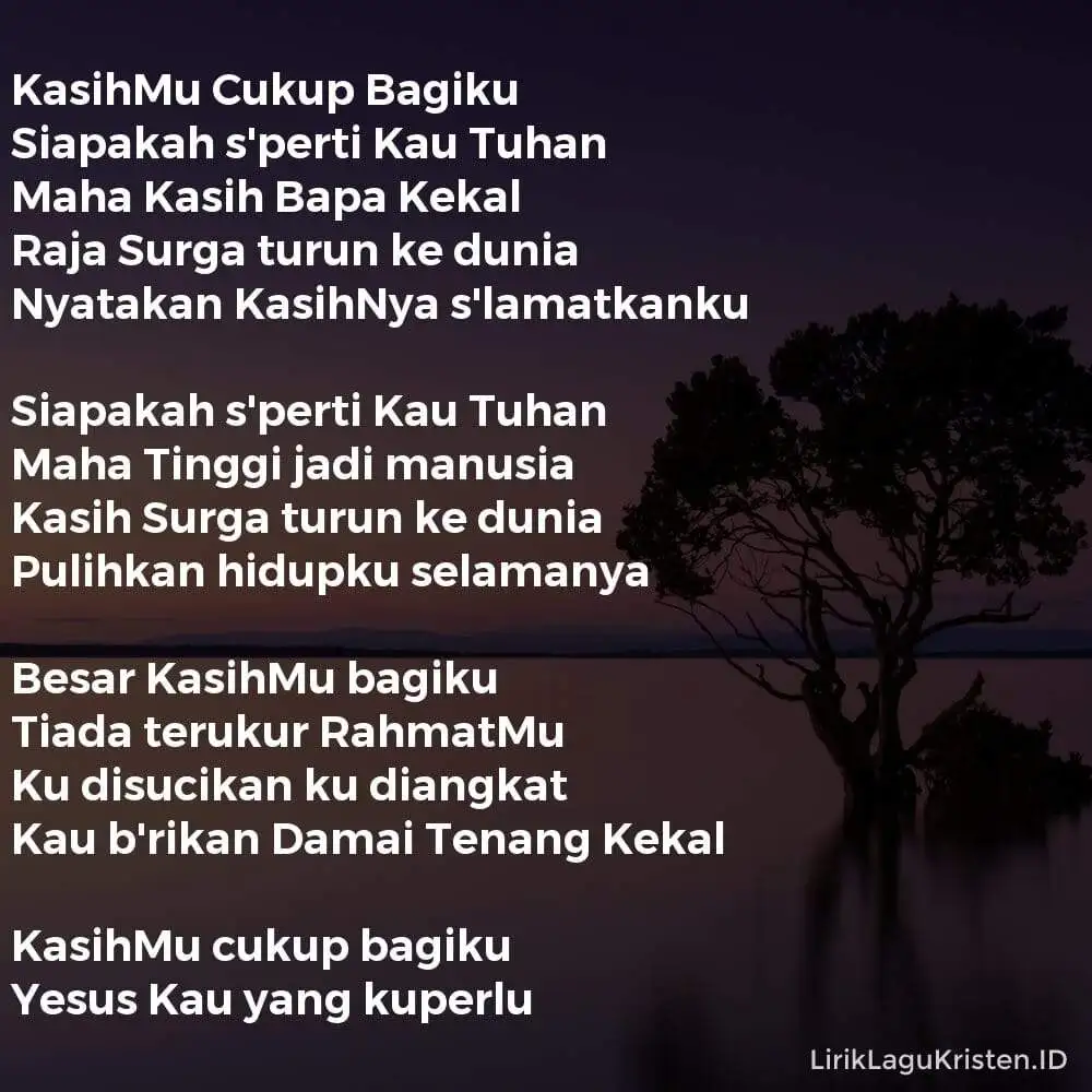 KasihMu Cukup Bagiku