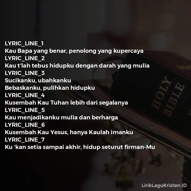 Kau Bapa Yang Benar