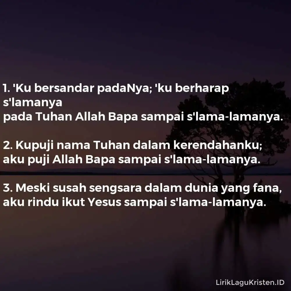 ‘Ku Bersandar PadaNya