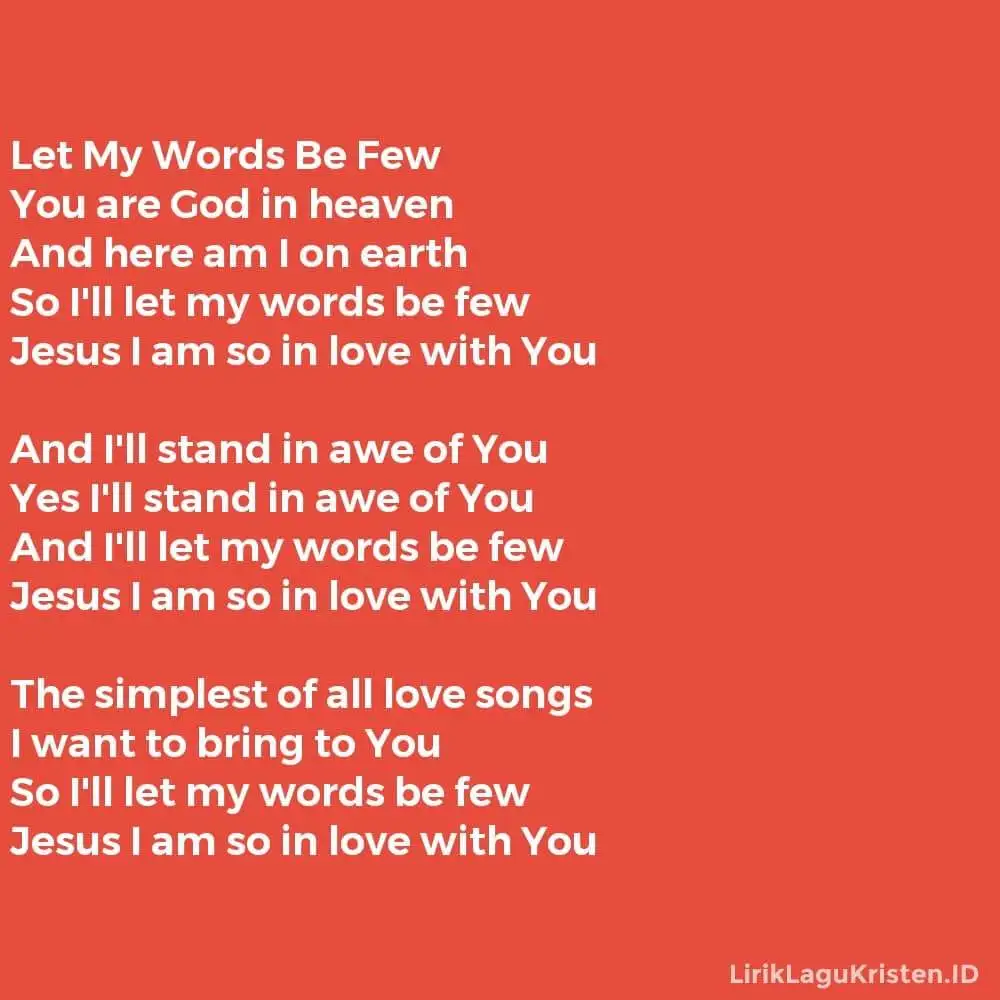 Let My Words Be Few