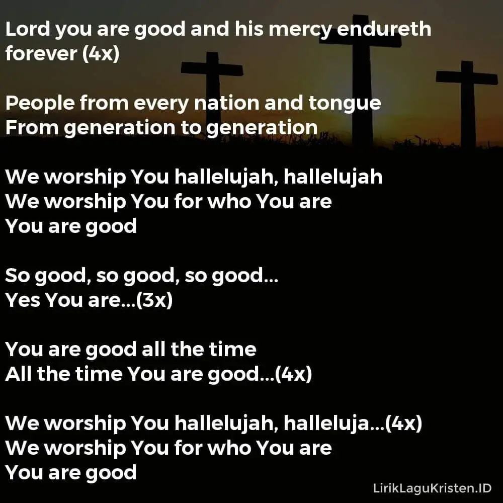 LORD YOU ARE GOOD