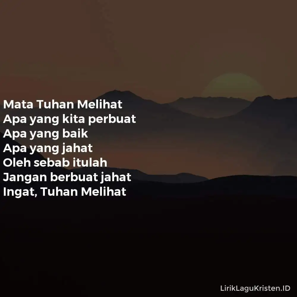 MATA TUHAN MELIHAT