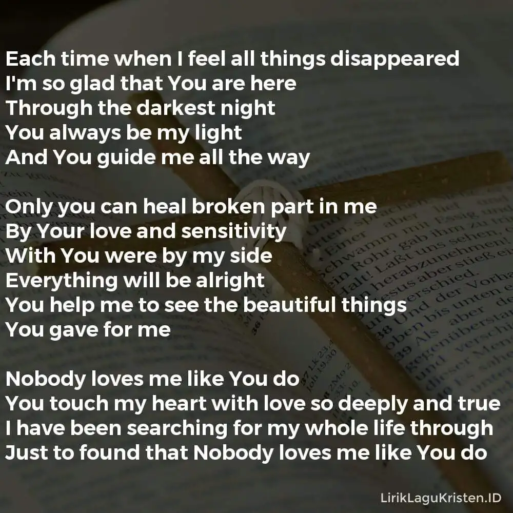 NOBODY LOVES ME LIKE YOU DO