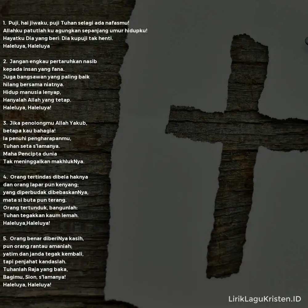 Puji, Hai Jiwaku, Puji Tuhan