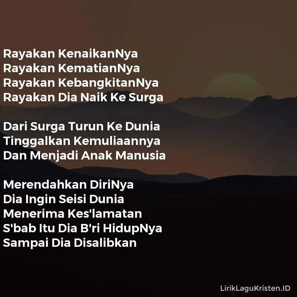Rayakan KenaikanNya