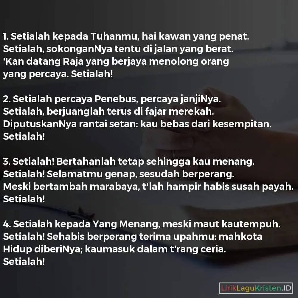 Setialah Kepada Tuhanmu