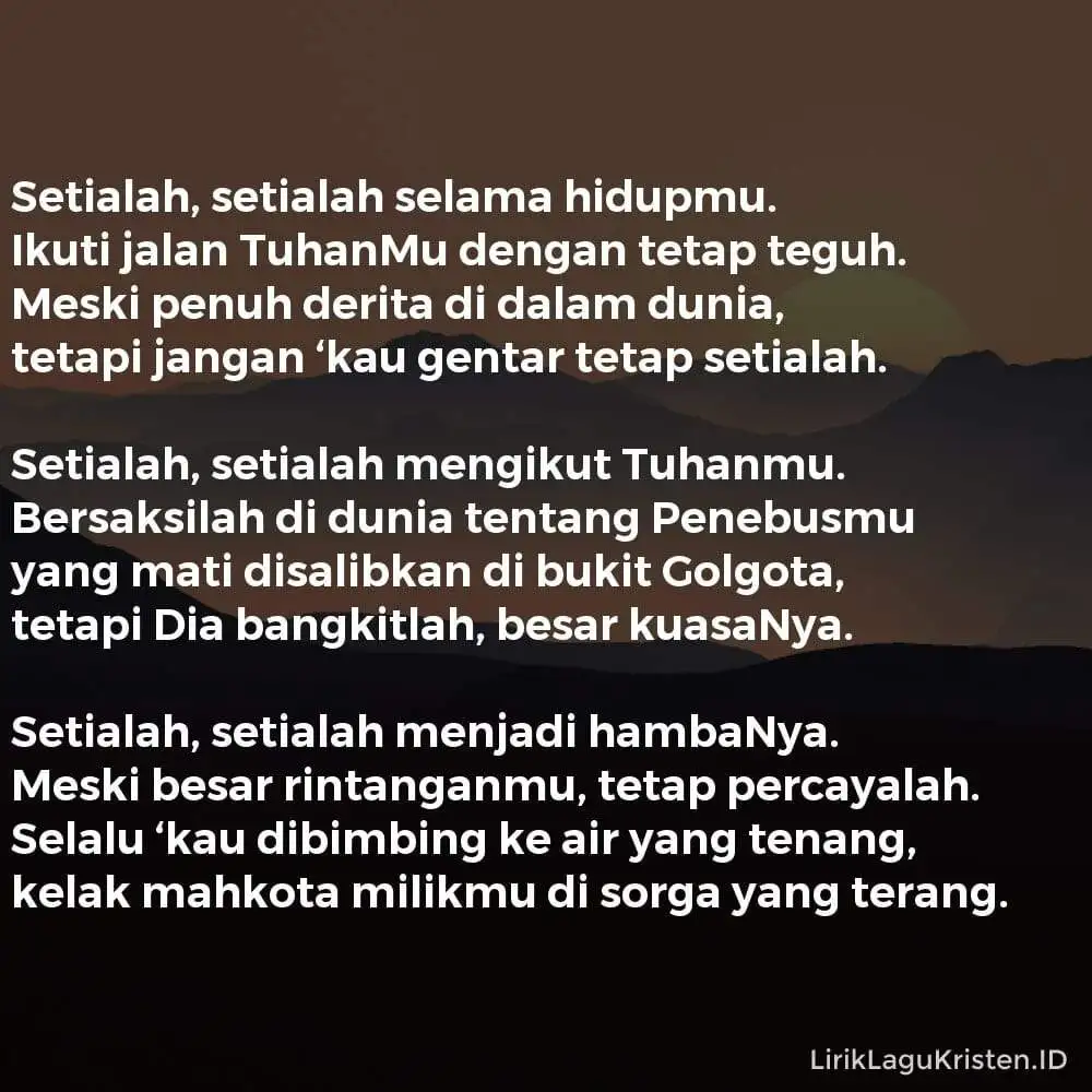 Setialah, Setialah