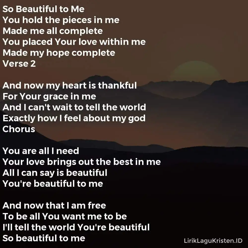 So Beautiful to Me