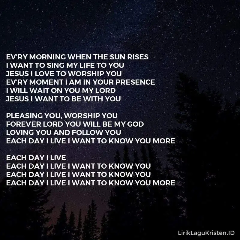 To Know You More