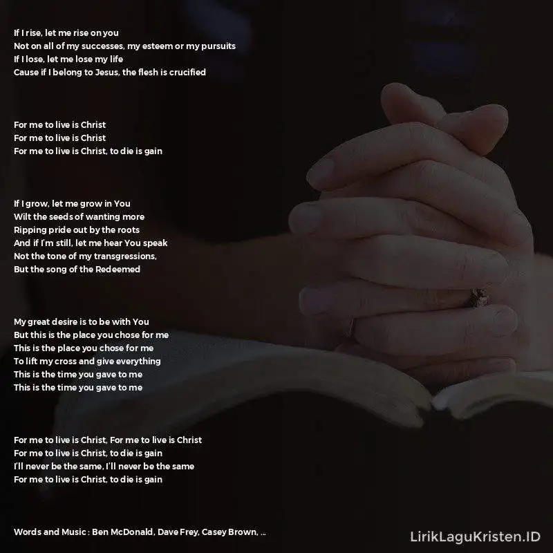 To Live is Christ