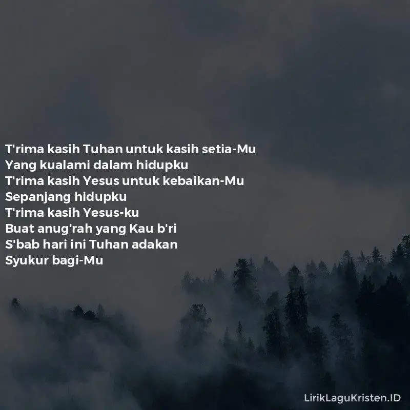 T’RIMA KASIH TUHAN