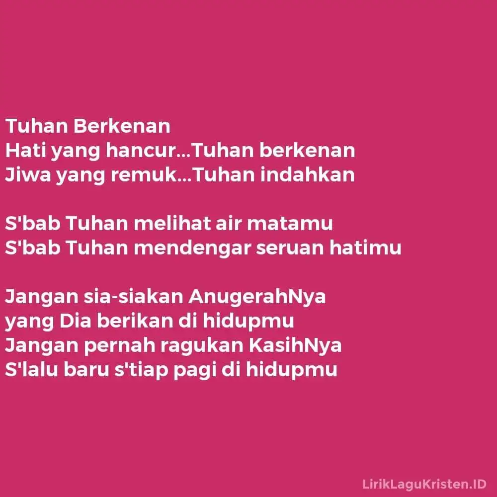 Tuhan Berkenan